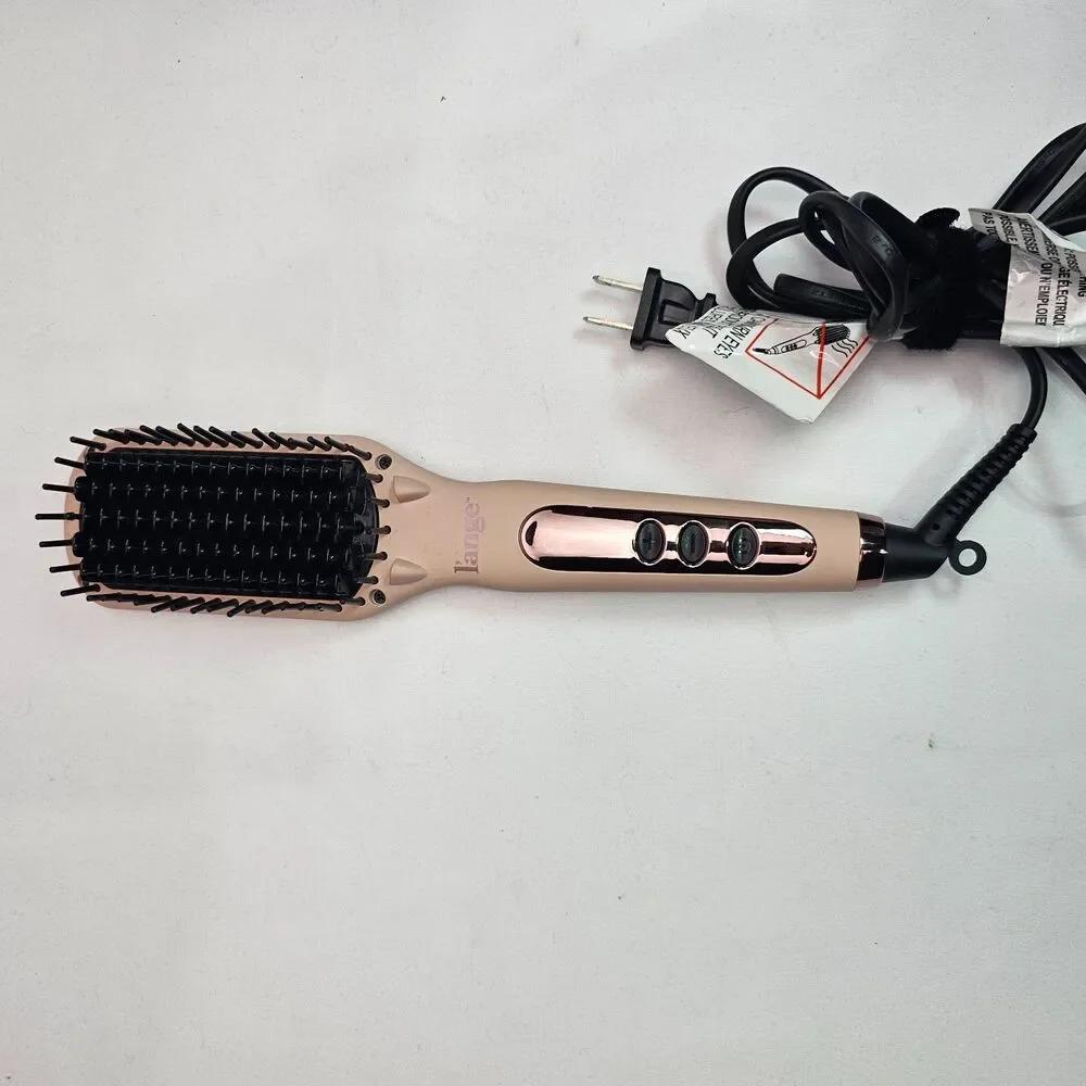 L'ange Le Vite Ceramic Straightening Brush Blush Pink Hair Straightener Tool